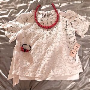 WHITE LACE BLOUSE